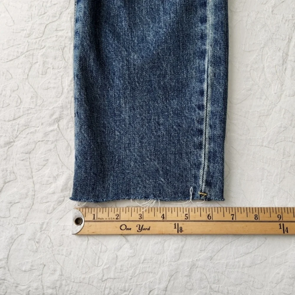 BDG Urban Outfitters Slim Straight High Waisted Cutoff Hem Ankle Jeans, Size 27 - Picture 12 of 16